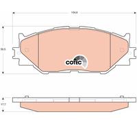GDB3410 BRAKE PAD SET, DISC BRAKE TRW