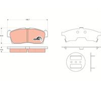 GDB3411 BRAKE PAD SET, DISC BRAKE TRW