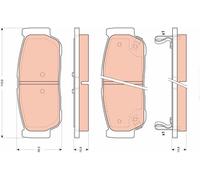 GDB3413 BRAKE PAD SET, DISC BRAKE TRW
