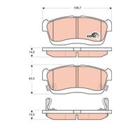 GDB3430 BRAKE PAD SET, DISC BRAKE TRW