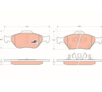 GDB3457 BRAKE PAD SET, DISC BRAKE TRW