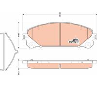 GDB3484 BRAKE PAD SET, DISC BRAKE FITS: LEXUS NX 200T