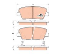 GDB3499 BRAKE PAD SET, DISC BRAKE TRW