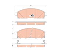 GDB3502 BRAKE PAD SET, DISC BRAKE TRW