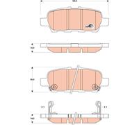 GDB3508 BRAKE PAD SET, DISC BRAKE TRW