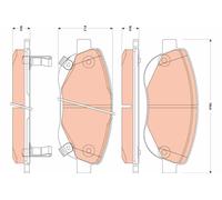 GDB3511 BRAKE PAD SET, DISC BRAKE TOYOTA AVENSIS SALOON 2.2 D-4D