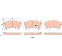 GDB3524 BRAKE PAD SET, DISC BRAKE TRW