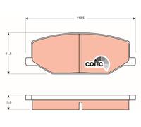 GDB383 BRAKE PAD SET, DISC BRAKE TRW