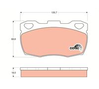 GDB395 BRAKE PAD SET, DISC BRAKE TRW