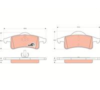 GDB4127 BRAKE PAD SET, DISC BRAKE JEEP CHEROKEE 2.5