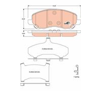 GDB4142 BRAKE PAD SET, DISC BRAKE FITS: CHRYSLER SEBRING 2.0 VVT