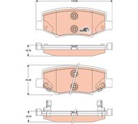 GDB4145 BRAKE PAD SET, DISC BRAKE FITS: DODGE NITRO 3.7 V6 4WD