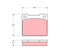 GDB533 BRAKE PAD SET, DISC BRAKE TRW