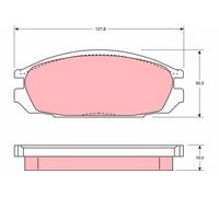 GDB745 BRAKE PAD SET, DISC BRAKE TRW