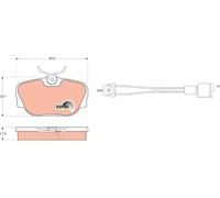 GDB820 BRAKE PAD SET, DISC BRAKE TRW