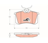 GDB823 BRAKE PAD SET, DISC BRAKE TRW