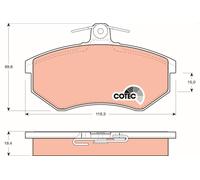 GDB826 BRAKE PAD SET, DISC BRAKE FITS: AUDI 80 B2 SALOON 1.8