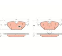 GDB917 BRAKE PAD SET, DISC BRAKE TRW