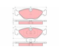 GDB969 BRAKE PAD SET, DISC BRAKE TRW