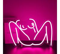 Gdbkabf Lady Neon Sign, Neon Signs for Wall Decor Neon Pink LED Signs Room Neon Light Up Signs Home Decor for Bedroom Club Party Bar Shop USB Operated