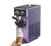 GDBTDL Soft Serve Ice Cream Machine for Home and Business, Countertop Frozen Yogurt Maker with 4-5 Kg/H Capacity, LCD Panel, Precooling Function, Automatic Cleaning, Single Flavor Soft Serve