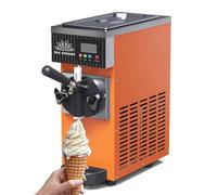 GDBTDL Soft Serve Ice Cream Machine for Home and Business, Countertop Frozen Yogurt Maker with 4-5 Kg/H Capacity, LCD Panel, Precooling Function, Automatic Cleaning, Single Flavor Soft Serve
