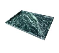 GDBTDL Travertine Tray for Coffee Table and Bathroom - Genuine Marble Stone Serving Tray, 11.8 x 7.9 x 0.7 inches, Natural Stone, Non-Slip Pads Included, for Jewelry Display, Fruit Serving,