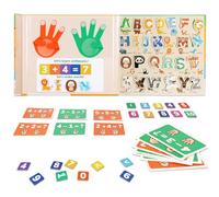 Gdbykds Magnetic Alphabet Letters Mathematics Set-Fun Toy for Kids, Learn Addition and Subtraction Through Finger Recognition, Birthday Early Education Puzzle Gift Suitable for 3 4 5 Year Old
