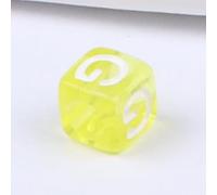 GDBZS 100pcs Acrylic Letter Beads 6mm, Fluorescent Mixed Colors Letter Beads Square for DIY Jewelry Making, Bracelet, Necklace Crafting