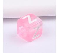 GDBZS 100pcs Acrylic Letter Beads 6mm, Fluorescent Mixed Colors Letter Beads Square for DIY Jewelry Making, Bracelet, Necklace Crafting