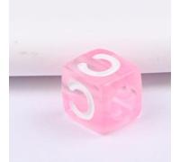GDBZS 100pcs Acrylic Letter Beads 6mm, Fluorescent Mixed Colors Letter Beads Square for DIY Jewelry Making, Bracelet, Necklace Crafting