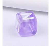 GDBZS 100pcs Acrylic Letter Beads 6mm, Fluorescent Mixed Colors Letter Beads Square for DIY Jewelry Making, Bracelet, Necklace Crafting