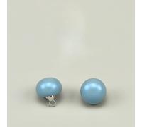 GDBZS 30pcs 10MM Sky Blue Colorful Small Round Ball Pearl Buttons Half Round Pear Decorative Buttons For Cloth Crafting Resin Shank Button