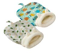 GDCARSL Sleeping Bag for Cats, Cozy Self Warming Cat Sleeping Bag for Indoor Cats, 360° Wrap Cat Hideaways Pet Snuggle Sack for Sleeping Relax Play (Grey+Green)