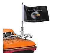 Gdcreestar Motorcycle Foldable 90° Flagpole Fit for 1/2'' Round Luggage Rack Harley Touring Spring Honda Goldwing etc. Fold Down Flag Pole Holder Bracket with United We Stand