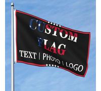 GDDUOYUE Custom Flags 1 X 1.5 Feet To 5 X 8 Feet,with Business Logo, Image or Text | Personalized Outdoor Flags Banner with Grommets for Advertising, Events,Custom Flags for Outside,1×1.5FT