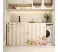 GDDUOYUE Kitchen Sink Skirt, Dust-Proof Cabinet Privacy Curtain, Short Curtain for Desk, Bathroom, and Shelves - No-Sew Easy Install Home Decor Organizer,D,W24in(60cm)/H20in(50cm)
