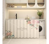 GDDUOYUE Kitchen Sink Skirt, Dust-Proof Cabinet Privacy Curtain, Short Curtain for Desk, Bathroom, and Shelves - No-Sew Easy Install Home Decor Organizer,G,W39in(100cm)/H24in(60cm)
