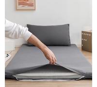 GDDUOYUE Zippered Mattress Encasement - Full Coverage Waterproof Mattress Protector with Extra Long Zipper | Non-Slip Polyester Fabric | Includes Pillow Protector,H,39.37 in × 78.74 in
