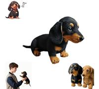 GDDWW The Dachy 2.0 Plush - Emotional Healing on Demand, dachy dackel,The Embraces That Lasts Support Dog, Sofa Ornament, Gift for Pet Lovers-Black||1pcs