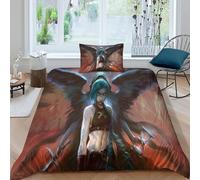 GDEKCIEAS Arcane Duvet Cover Set 2 Pieces,Soft Microfiber Comforter Jinx Character Quilt Cover for Kids,Teens,Adults,Boys,Girls,Bedding Set,Zipper Closure,Easy Care,Soft Durable Single（135x200cm）
