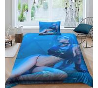 GDEKCIEAS Arcane Girls Bedding Set,2Pcs Duvet Cover with Zipper,Ultra Soft Comforter Cover Lightweight Microfiber Jinx Character Quilt Cover for Kids,Adults,Decor,Breathable Single（135x200cm）