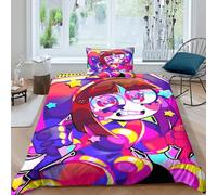 GDEKCIEAS Digital Circus - Amazing Circus Duvet Cover Set Comforter Cover for Teens Adults Kids Bedding SetBreathable 2 Pieces Decorative Bed Cover Zipper Closure,Easy Care Durable Single（135x200cm）