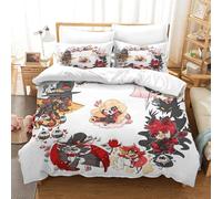 GDEKCIEAS Hazbin Hotel Bedding Set for Boys,3Pcs Ultra Soft Duvet Cover,Lightweight Breathable Microfiber Quilt Cover for Teens,Kids,Girls,Adults,Decor,Easy Care Double(200x200cm)