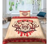GDEKCIEAS Hazbin Hotel Boys Bedding Set, 2Pcs Ultra Soft Vaggie Angel Dust Alastor Duvet Cover with Zipper, Lightweight Quilt Cover And Comforter for Teens Single（135x200cm）