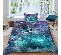 GDEKCIEAS Hollow Knight Bedding Set 2 Pieces for Kids,Teens,Duvet Cover,Comforter Cover,Bedspread Quilt Cover,Ultra Soft Microfiber,Zipper Closure,Home Decor,for All Ages Single（135x200cm）