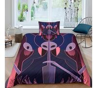 GDEKCIEAS Hollow Knight Boys Bedding Set,2Pcs Ultra Soft Duvet Cover with Zipper,Lightweight Microfiber Quilt Cover Comforter for Teens,Kids,Adults,Boys Girls Decor Single（135x200cm）