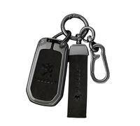 GDFEH Car Key Cover for Peugeot 208 2012-2015, Car Key Fob Case Leather Key Fob Cover Key Card Case Holder Fit with Keychain Key Shell Protection Car Accessories,B-3