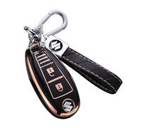 GDFEH Car Key Cover for Suzuki SX4 S-Cross 2013-2021, Car Key Fob Case TPU Key Fob Cover Key Card Case Holder Fit with Keychain Key Shell Protection Car Accessories,D-Black