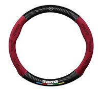 GDFEH Car Steering Wheel Cover For Mazda 6 2012-2017, Steering Wheel Protector Leather Wrapping Cover Anti-Slip Breathable Without Inner Ring Accessories Interior,B